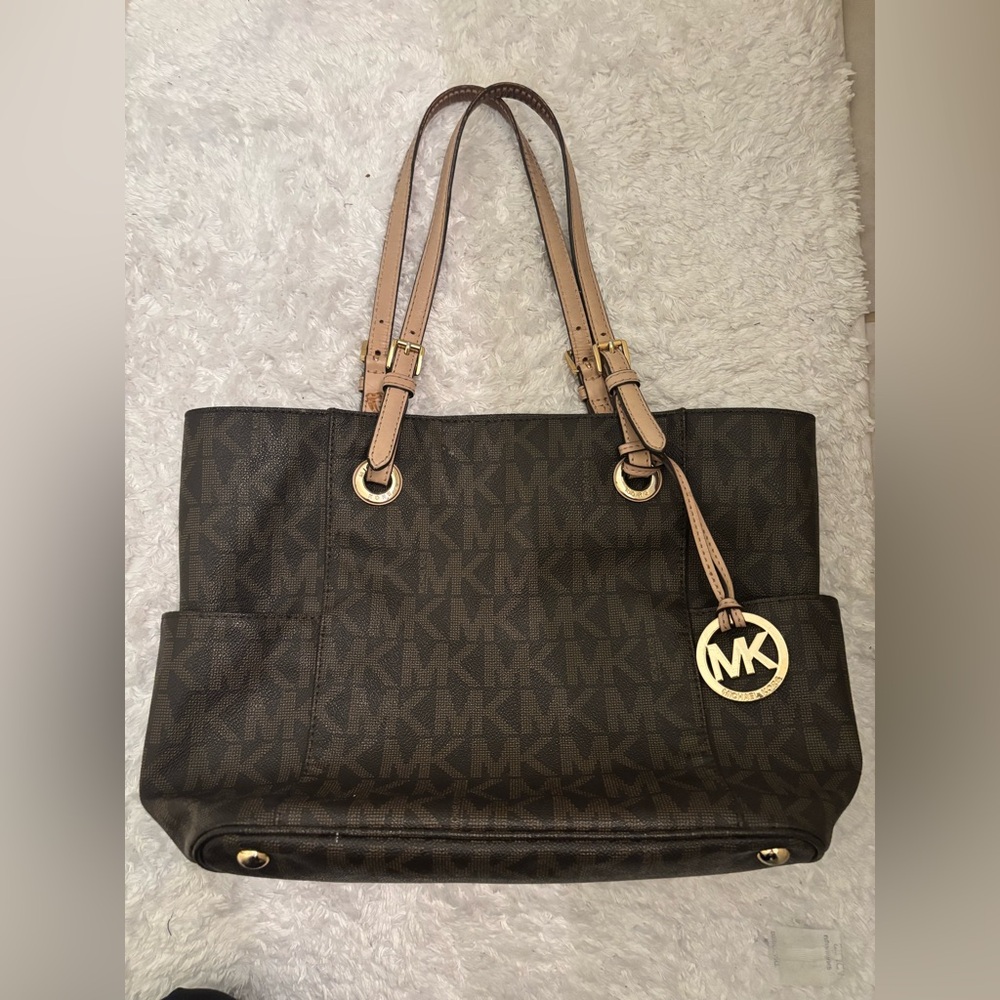 Michael Kors Dark Brown Monogram Tote